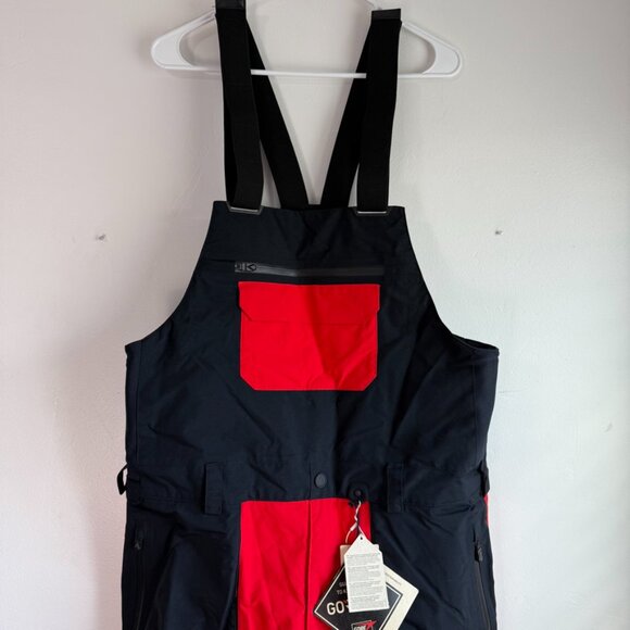 NWT Volcom Crimson Red & Black Rain GORE-TEX Bib Snowboard Pants - Picture 5 of 8